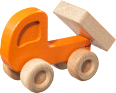 Spielzeug Lastwagen Kipper aus Holz, orange, braun, für Mädchen und Jungen Gollnest & Kiesel