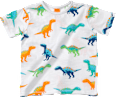 Kinder Shirt, Gr. 110, in Baumwolle, weiß, bunt PUSBLU