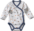 Baby Body, Gr. 50/56, mit Bio-Baumwolle, grau ALANA