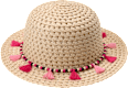 Strohhut mit pinkem Hutband, beige, Gr. 54/55 PUSBLU