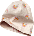 Mütze mit Regenbogen-Muster, beige & rosa, Gr. 48/49 ALANA