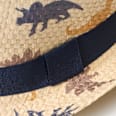 Strohhut mit Dino-Muster, beige, Gr. 54/55 PUSBLU