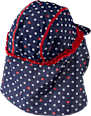Bademütze mit Punkte-Muster, blau, Gr. 50/51 PUSBLU