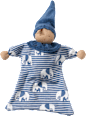 Püppchen mit Elefanten-Muster, blau ALANA