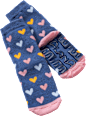 Stoppersocken mit Herz-Muster, blau & rosa, Gr. 27/28 ALANA