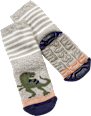 Stoppersocken mit Dino-Motiv, grau, Gr. 25/26 PUSBLU