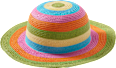 Strohhut mit Ringeln, bunt, Gr. 52/53 PUSBLU