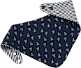 Halstuch zum Wenden aus Musselin mit Segelschiff-Muster, blau ALANA