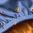 Schwimmwindel mit Segelschiff-Muster, blau, Gr.74/80 PUSBLU
