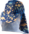 Bademütze mit Dino-Muster, blau, Gr. 48/49 PUSBLU