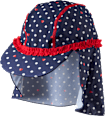 Bademütze mit Punkte-Muster, blau, Gr. 50/51 PUSBLU