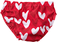 Schwimmwindel mit Herzen-Muster, rot, Gr. 74/80 PUSBLU
