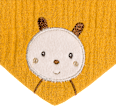 Halstuch zum Wenden aus Musselin mit Bienen-Motiv , gelb fehn
