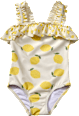 Badeanzug mit Zitronen-Muster, gelb & weiß, Gr. 98/104 PUSBLU