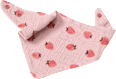 Halstuch aus Musselin mit Erdbeeren-Muster, rosa ALANA