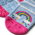 Stoppersocken mit Regenbogen-Motiv, blau, Gr. 23/24 PUSBLU