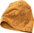 Mütze mit Löwen-Muster, gelb, Gr. 54/55 ALANA
