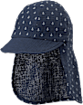 Schirmmütze aus Musselin mit Anker-Muster, blau, Gr. 54/55 ALANA