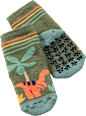 ABS Socken mit Dino-Motiv, grün & orange & gelb, Gr. 18/19 ALANA