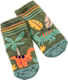 ABS Socken mit Dino-Motiv, grün & orange & gelb, Gr. 23/26 ALANA