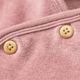 Langarmshirt mit Wickelschnitt aus Nicki-Stoff, rosa, Gr. 74 ALANA