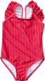 Badeanzug mit Streifen, rot, Gr. 134/140 PUSBLU