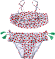 Bikini mit Erdbeeren-Muster, rosa, Gr. 134/140 PUSBLU