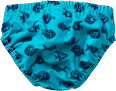 Schwimmwindel mit Fisch-Muster, blau, Gr. 74/80 PUSBLU
