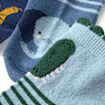 Socken mit Tier-Motiven, blau, Gr. 19/22 ALANA