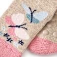 ABS Socken mit Schmetterling-Motiv, beige, Gr.19/22 PUSBLU