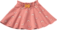 Rock mit Regenbogen-Muster, rosa, Gr. 122 ALANA