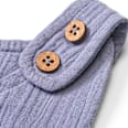 Strampler aus Musselin mit Mitwachs-Funktion, blau, Gr. 74 ALANA