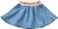 Rock aus Jeansstoff,  blau, Gr. 98 ALANA