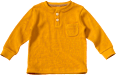 Langarmshirt mit Waffel-Struktur, gelb, Gr. 128 ALANA