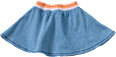 Rock aus Jeansstoff,  blau, Gr. 98 ALANA