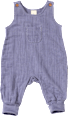 Strampler aus Musselin mit Mitwachs-Funktion, blau, Gr. 74 ALANA