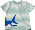 T-Shirt mit Hai-Motiv, türkis, Gr. 98 ALANA
