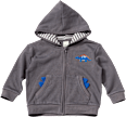 Sweatjacke mit Dino-Motiv, grau, Gr. 92 ALANA