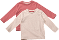 Langarmshirts, rosa + beige, Gr. 122 ALANA