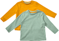 Langarmshirts, grün + gelb, Gr. 134 ALANA