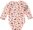 Body Langarm mit Libellen-Muster, rosa, Gr. 74/80 ALANA