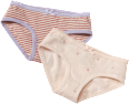 Slips mit Blumen-Muster + Ringeln, beige + rosa, Gr. 110/116 ALANA