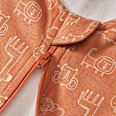 Schlafsack 1 TOG, mit Tier-Muster, orange, 80 cm ALANA
