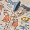 Schlafsack 1 TOG mit Beinen, mit Dschungel-Muster, 110 cm ALANA