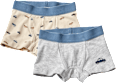 Boxerhorts mit Auto-Motiv, beige + grau, Gr. 134/140 ALANA