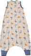 Schlafsack mit Beinen 1 TOG mit Dino-Muster, beige & blau, 100 cm ALANA