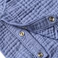 Body Kurzarm aus Musselin, blau, Gr. 86/92 ALANA