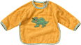 Ärmellätzchen mit Dino-Motiv, gelb ALANA