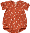 Body Kurzarm aus Musselin mit Palmen-Muster, braun, Gr. 98/104 ALANA