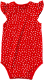 Body Kurzarm mit Punkte-Muster, rot, Gr. 86/92 ALANA